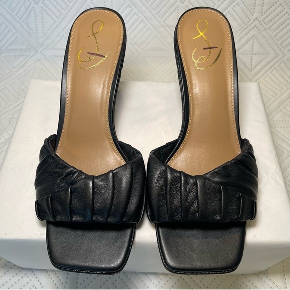 Sam Edelman Kittie Heeled Slide Sandals Size 8.5 In Black - Picture 6 of 10